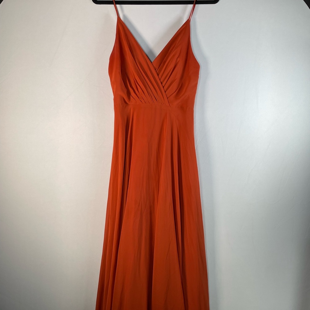 Long Burnt Orange David’s Bridal - size 4